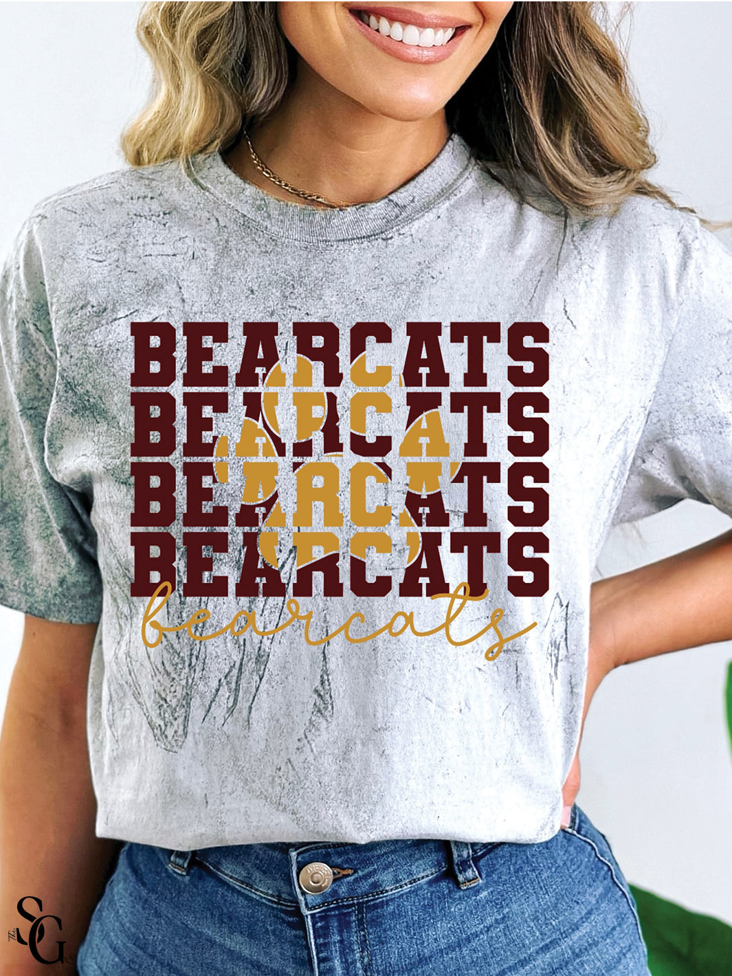 Bearcats Stacked Tee